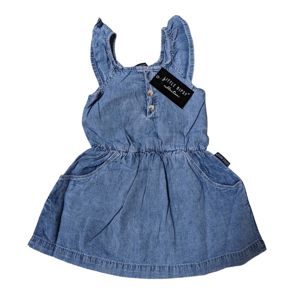 Little Bipsy Flutter Sleeve Dress